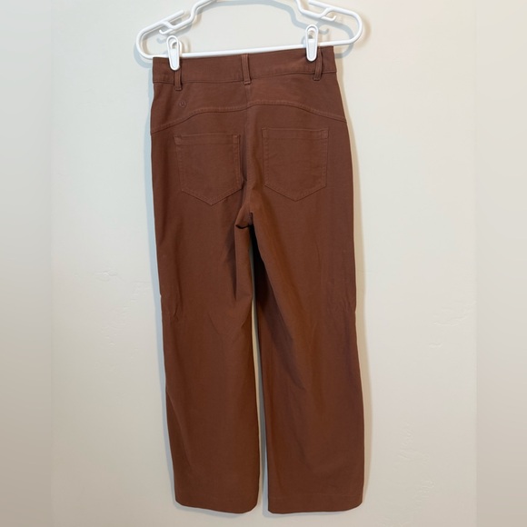 Lululemon City Sleek 5 Pocket Wide Leg High-Rise Pant in Roasted Brown - Picture 2 of 4